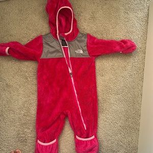 6-12 months north face fleece bunting